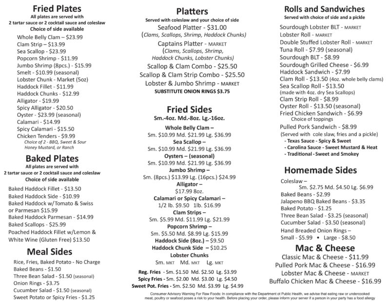 Menu - Kay's Dair Bar